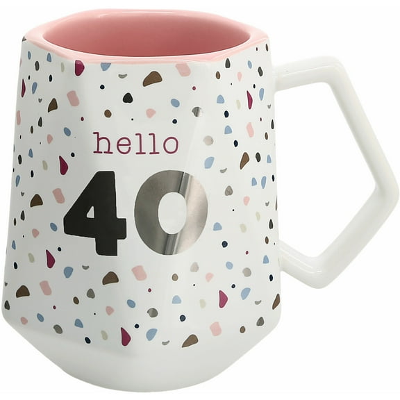 Pavilion Gift Company - Hello 40 - 17 oz Geometric Cup