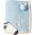 thumbnail image 1 of Pavilion - Love You Sister - 42" x 50" Sherpa Blanket, 8 oz Candle & Ankle Sock Sister Stepsister Sister-in-Law Gift Set, 1 of 10