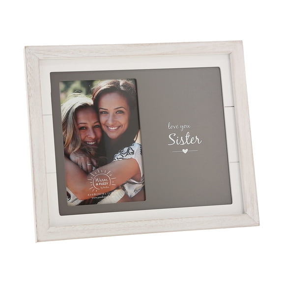 Pavilion Gift Company Love You Sister MDF Photo Frame, 10"L x 0.5"W, White, Gray