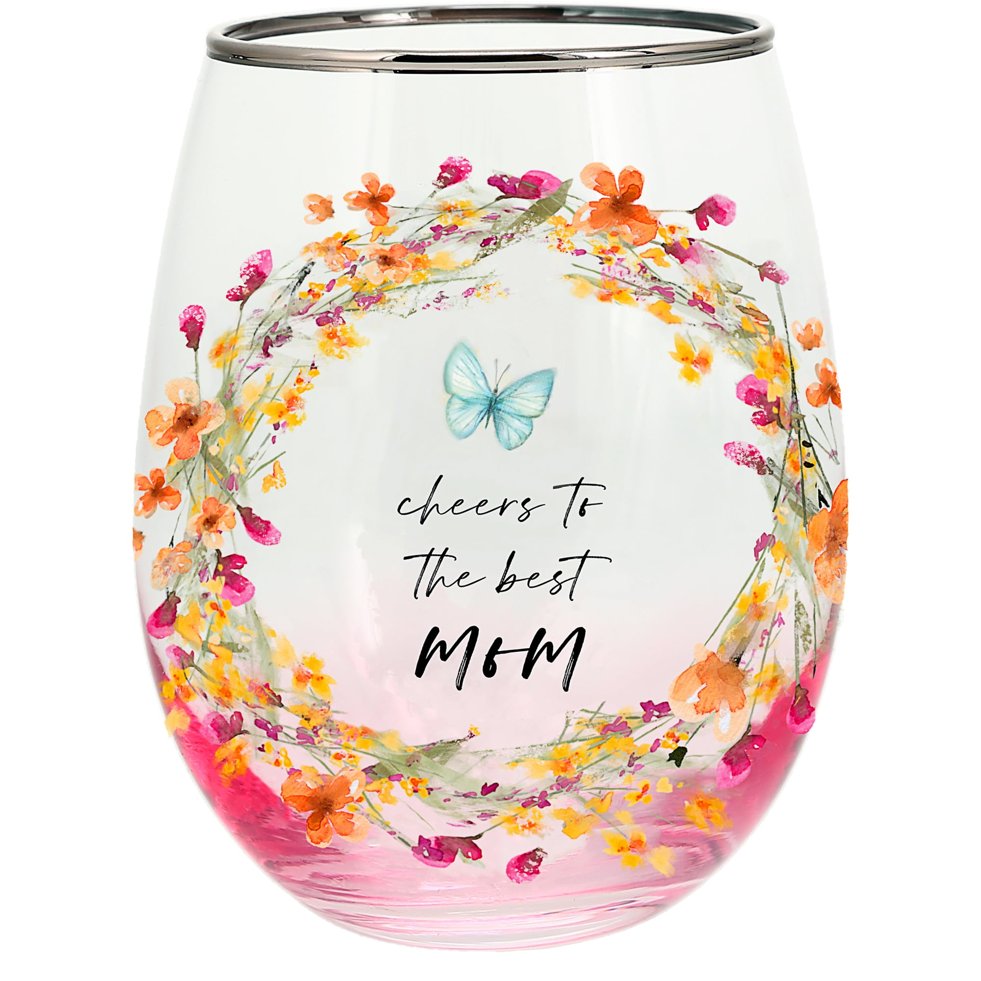 Pavilion - Mom 20-ounce Stemless Wine Glass, Iridescent Glassware For Gift,  Best Mom Ever, Floral, 20 oz for Women, Mom, Mom to Be, New Mom, Wife, 1  Count, Multicolor - Walmart.com