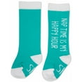 thumbnail image 1 of Pavilion - Nap Time Is My Happy Our - Knee High Newborn 0-12 Month Teal Unisex Baby Socks, 1 of 8