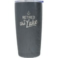 thumbnail image 1 of Pavilion - Retired To The Lake - 20 Oz 592 mL Travel Tumbler Coffee Mug Tea Cup Drinkware With Slide Open Lid Women For Her Men For Him Retiring Retirement Coworker Cottage Lakehouse Present Gift, 1 of 8
