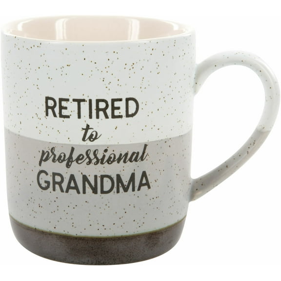 Pavilion - Retired To Professional Grandma - Large 15 Oz Stoneware Coffee Cup Mug