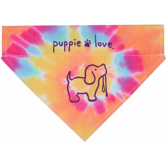 Pavilion - Tie Dye Dog M/L Slip-On Collar Dog Bandana - Puppie Love