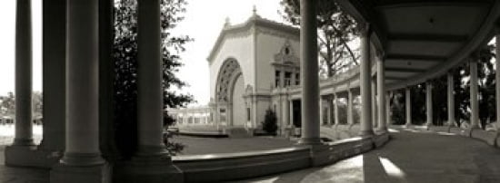 Pavilion in a park Balboa Park San Diego California USA Canvas Art - Panoramic Images (36 x 13)