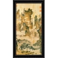 thumbnail image 1 of Pavilions in the Mountains of the Immortals 22x40 Large Black Ornate Wood Framed Canvas Art by Qiu Ying, 1 of 2