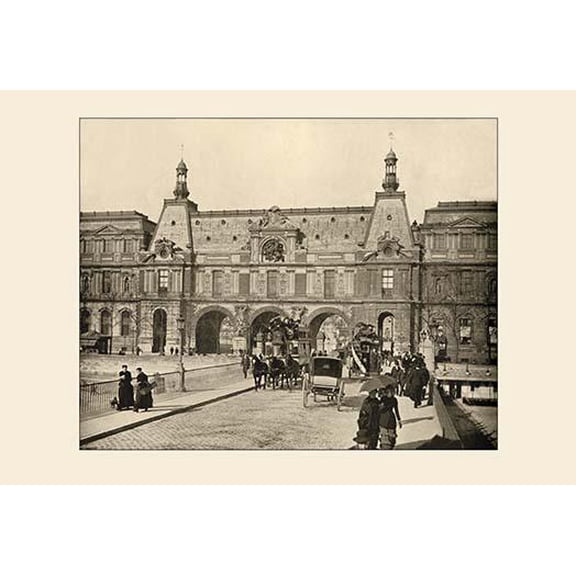Pavilions of the Louvre- Fine Art Canvas Print (20" x 30")