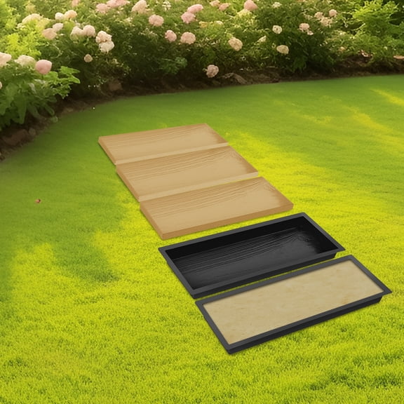 Paving Mold for Concrete Walkway  2 Pack 23.4 Inch Wood Grain Path Maker Mold, Reusable ABS Concrete Stepping Stone Form for Garden Walkway, Patio, Lawn, DIY Pavement