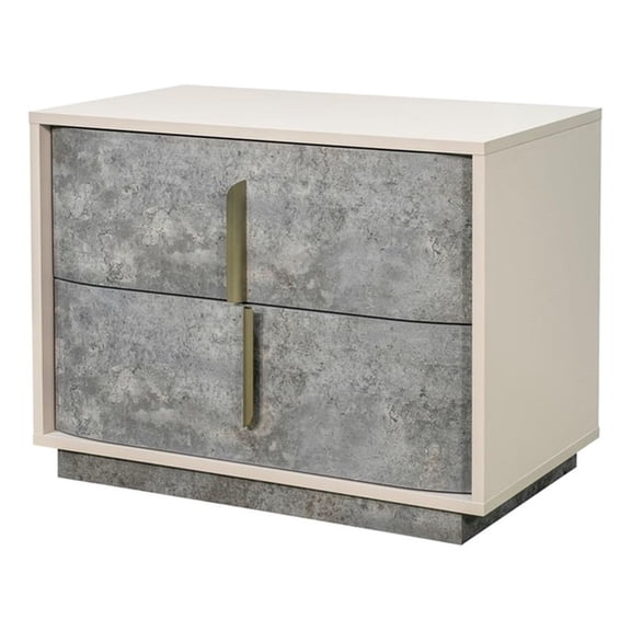 Pavira 2-Drawer Nightstand - Stone