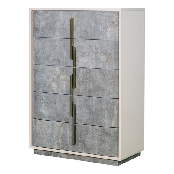 Pavira 5-Drawer Chest - Stone