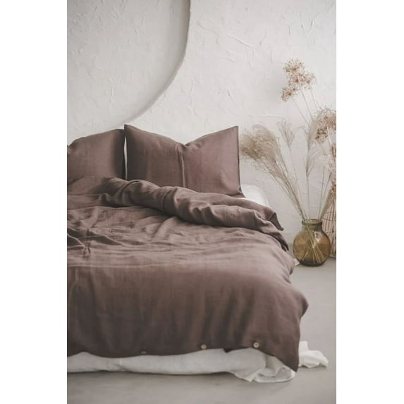 Pavish Export 3 Piece Cotton Duvet Cover In Coco Brown Soft Bedding Donna Duvet Cover With 2 Pillow Case Quilt Wedding Cover 120X120