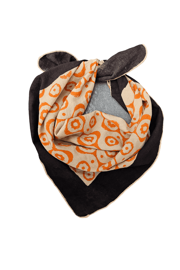 Block Print Cotton Bandana Soft Lightweight Indian Scarf Handmade Organic Cotton Scarf