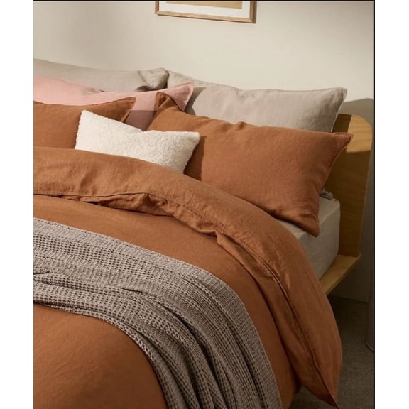 Pavish Export Cotton Duvet Cover In Burnt Orange Rust Duvet Cover With 2 Pillowcases Cotton bedding Custom Cotton Bedding Duvet Cover Set Twin