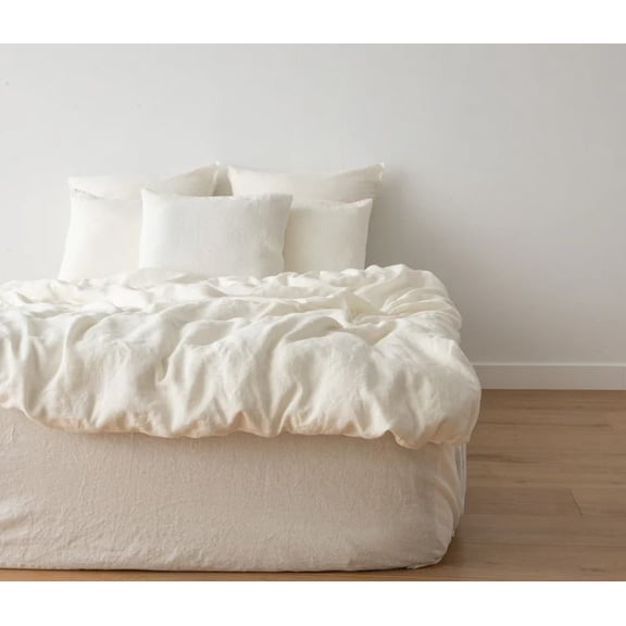 Pavish Export Cotton Duvet Cover In Natural Washed Soft Quilt Cover With 2 Pillow Case Button Doona Cover King