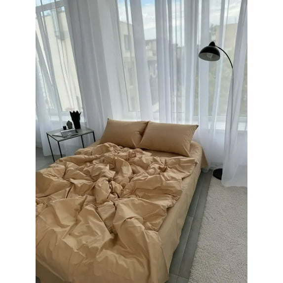 Pavish Export Cotton Duvet Cover In Sandy Color With 2 Matching Pillow Case Stonewashed Bedding Donna Cover 2 Pillow Twin