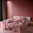 thumbnail image 1 of Pavish Export Cotton Duvet Cover in Dusty Pink Stonewashed Cotton Bedding Set Over Size 120X120", 1 of 4