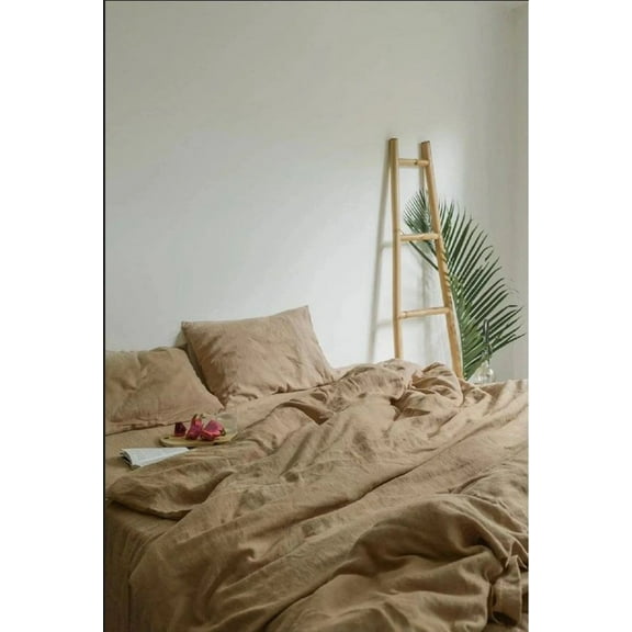 Pavish Export Cotton Earthy Brown Duvet Cover 1 Duvet Cover Softened Cotton Comforter Cover Quilt Cover Coconut buttons Full Size Duvet Set