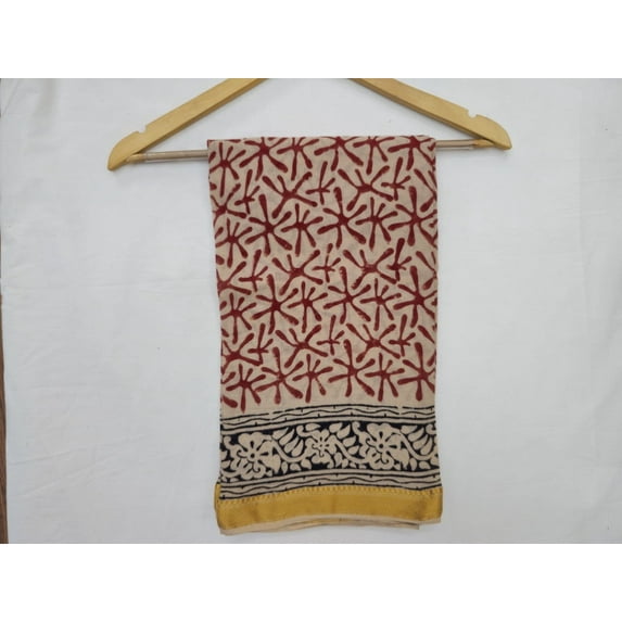 Pavish Export Cotton Floral Sarong Red Beach Bikini Cover Ups Block Print Pareo Summer Beach Soft Fabric Scarf