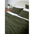 thumbnail image 1 of Pavish Export Cotton Waffle Duvet Cover In Dark Olive Green Cotton Waffle Weave Bedding Set with 2 Pillow Shams Comforter and Quilt Duvet Cover Set Twin, 1 of 4