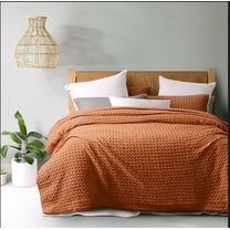 Pavish Export Cotton Waffle Duvet Cover In Cinnamon Cotton Bedding Duvet Cover With Matching Pillow Cases Cinnamon Orange Bedding Set Twin