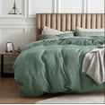 thumbnail image 1 of Pavish Export Cotton Waffle Duvet Cover In Matcha Green Waffle Comforter Cover Quilt Bedding Duvet Cover Set Bed Cover 120X120, 1 of 4