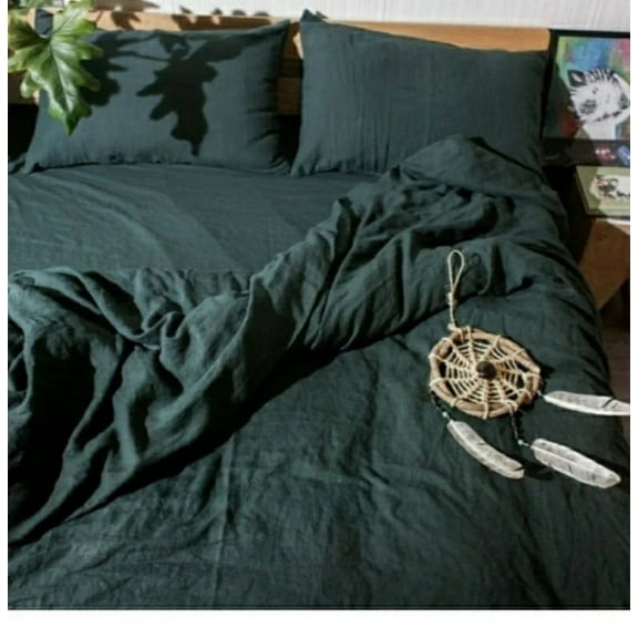 Pavish Export Forest Green Cotton Duvet Cover 3 Pcs Set Supper Soft Breathable Cotton Bedding King