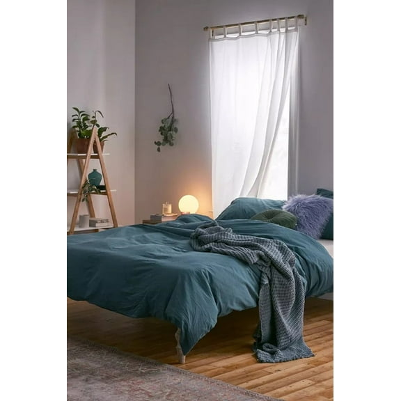 Pavish Export Linen Duvet Cover 100% natural stonewashed linen duvet cover in dark blue bedding donna quilt cover 2 pillow Twin