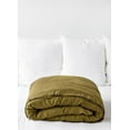 thumbnail image 1 of Pavish Export Linen Duvet Cover In Olive Green Stonewashed Natura Quilt Cover Set With 2 Matching Pillow Sham Twin Xl, 1 of 4