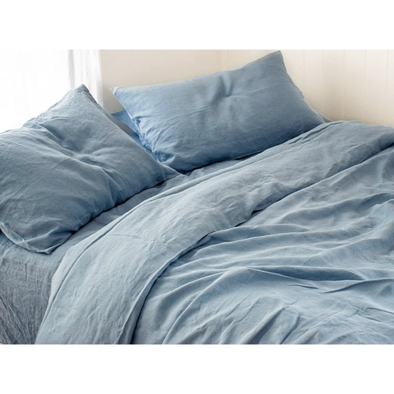 Pavish Export Linen duvet cover in Sky blue, duvet cover queen king twin custom sizes, linen comforter cover, quilt cover, boho bedding 98X120