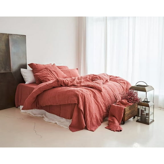 Pavish Export Rust Orange Cotton Duvet Cover Softened Quilt Donna Duvet Cover Set With 2 Pillow Case Boho Bedding Set Twin