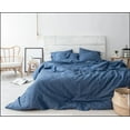 thumbnail image 1 of Pavish Export Washed Cotton Duvet Cover Sea Blue King Full Ultra Soft 100% Cotton Solid Color, 1 of 5