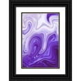 thumbnail image 1 of Pavlova, Martina 11x14 Black Ornate Wood Framed with Double Matting Museum Art Print Titled - Purple Marble, 1 of 4