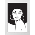 thumbnail image 1 of Pavlova, Martina 13x18 White Modern Wood Framed Museum Art Print Titled - Hat Girl I, 1 of 4