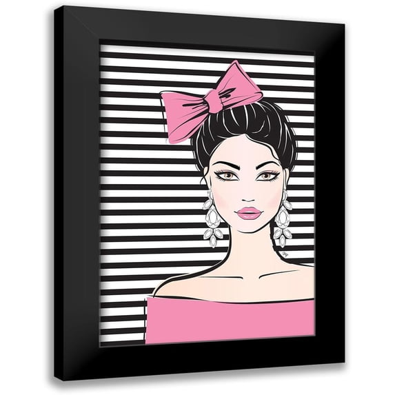 Pavlova, Martina 17x24 Black Modern Framed Museum Art Print Titled - Bow Girl II