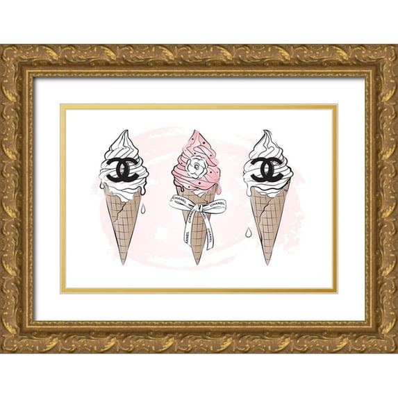 Pavlova, Martina 18x13 Gold Ornate Wood Framed with Double Matting Museum Art Print Titled - Ice Cream