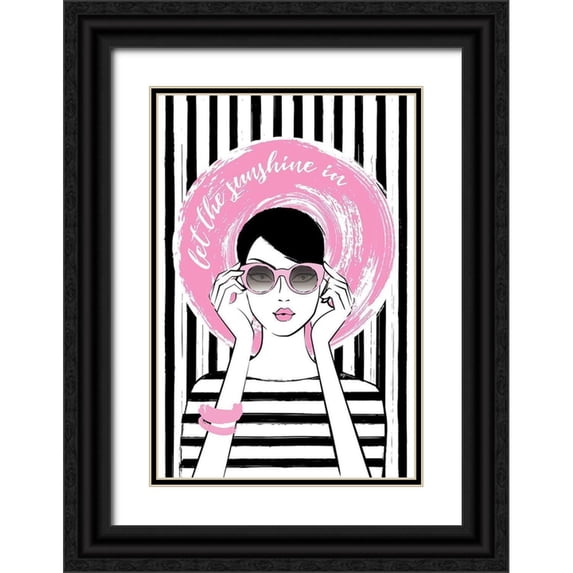 Pavlova, Martina 23x32 Black Ornate Wood Framed with Double Matting Museum Art Print Titled - Sunshine Girl II
