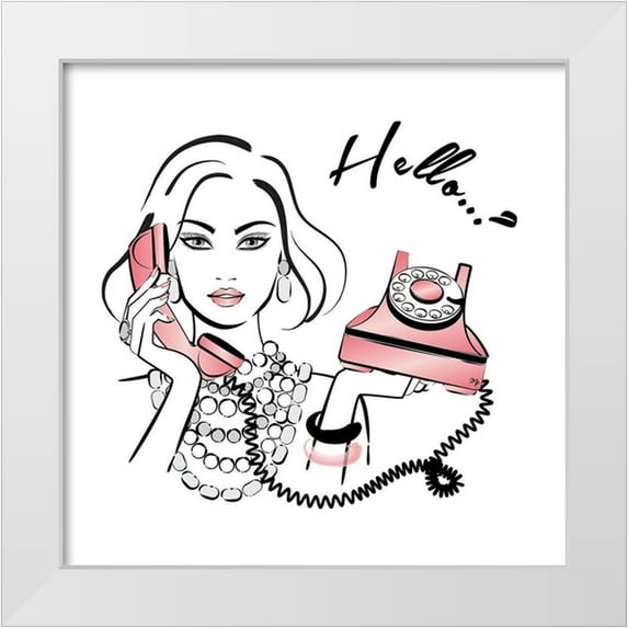 Pavlova, Martina 26x26 White Modern Wood Framed Museum Art Print Titled - Hello