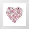 thumbnail image 1 of Pavlova, Martina 26x26 White Modern Wood Framed Museum Art Print Titled - Peony Heart, 1 of 4