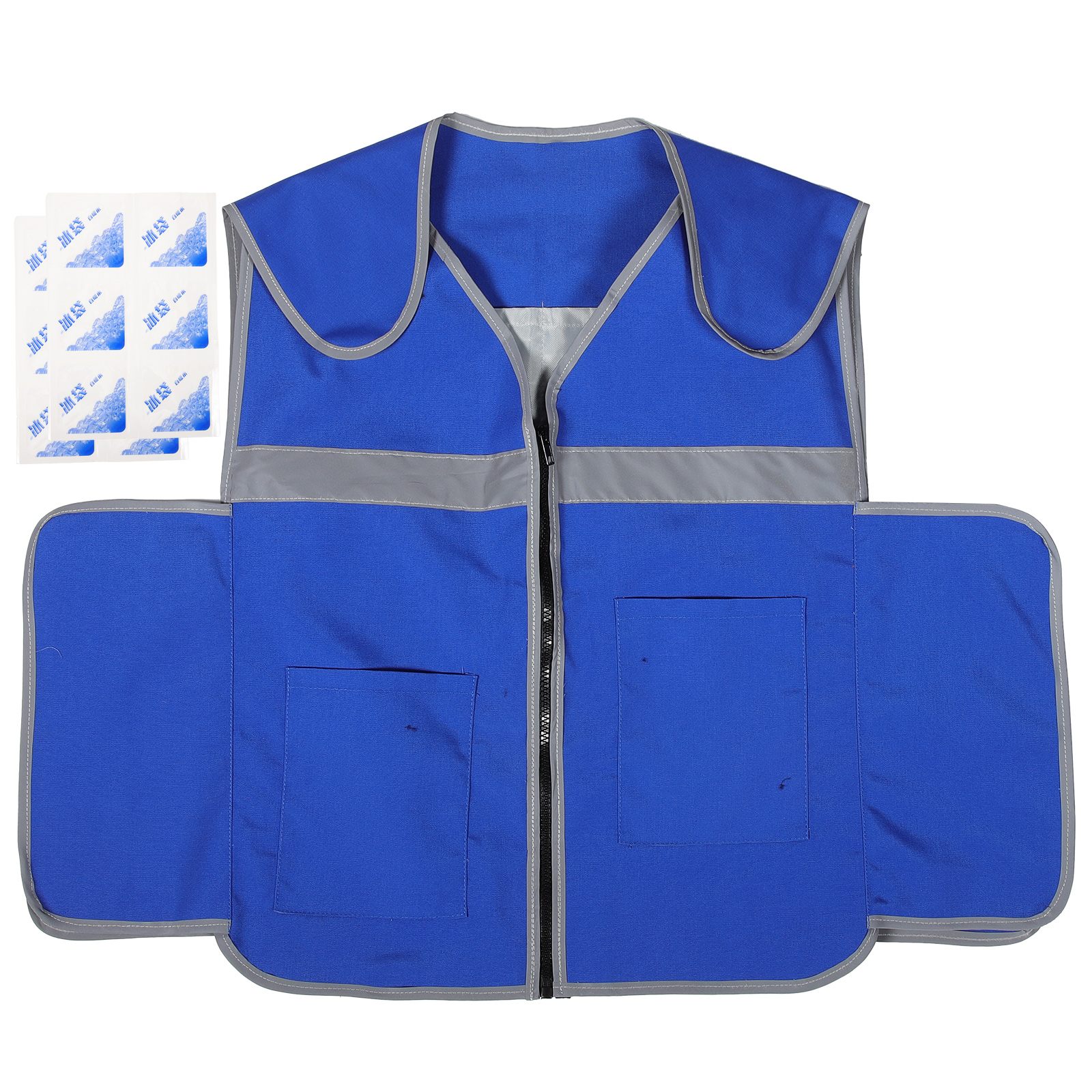 Pavo 1 Set Outdoor Ice Cooling Vest Work Man Cooling Waistcoat Cooling Vest with Ice Packets