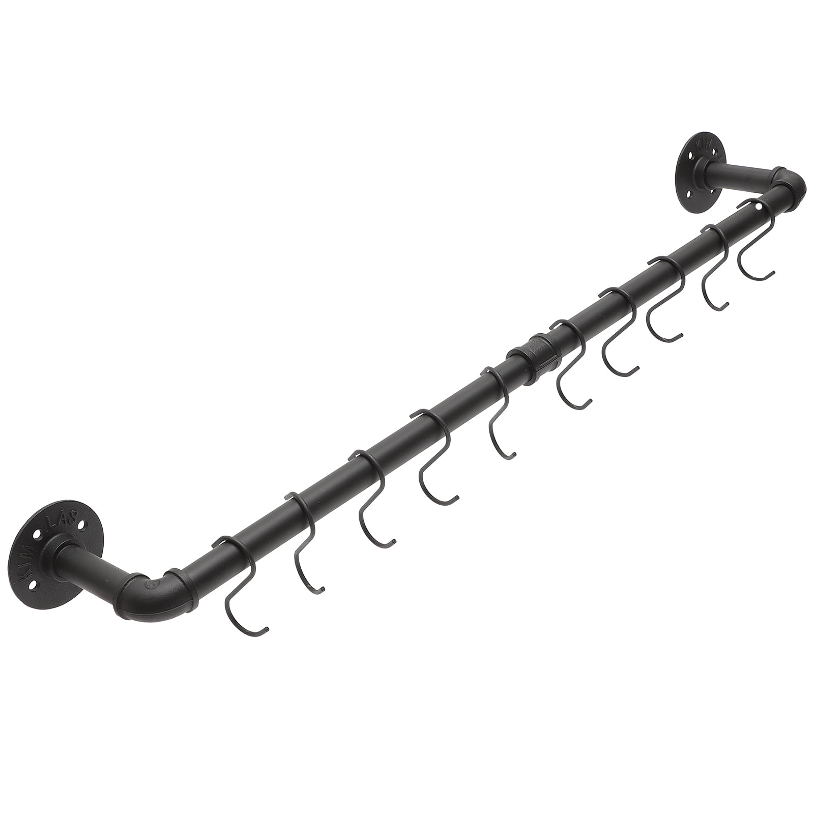 Pavo 1 Set Pot and Pan Wall Rail Hanging Kitchen Rack Industrial Pipe ...