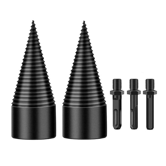 Pavo 1 Set Removable Cone Splitting Logs Bits Firewood Drill Bit Wood Splitter for Hand Drill Stick