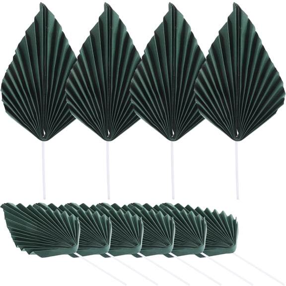 Pavo 10 Pairs Palm Leaf Cake Topper Birthday Cake Picks Cake Inserts Decorations Cupcake Topper