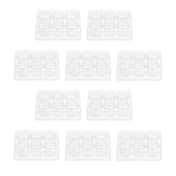 Homoyoyo Clear Plastic Reaction Plates with 6 Wells for School Chemistry Lab Science Experiments and Educational Use