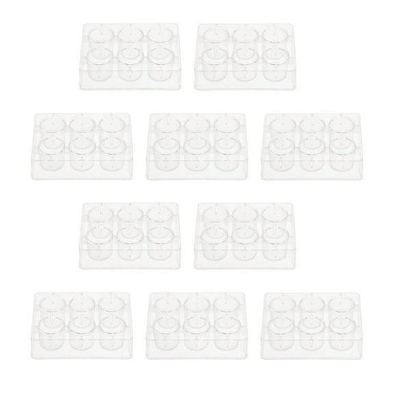 10pcs 6 Hole Experiment Reaction Plate Clear Chemical Board Well Plate