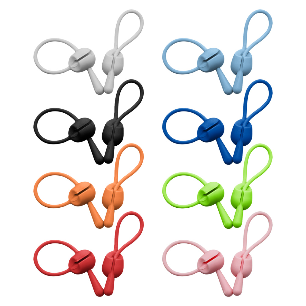 Pavo 16pcs Silicone Cable Ties Cord Wraps Cable Organizers Cord ...