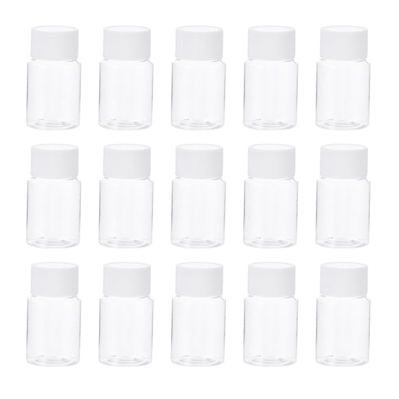 Pavo 35pcs Laboratory Sealing Sample Vials 30ml Plastic Reagent Bottles with Lids