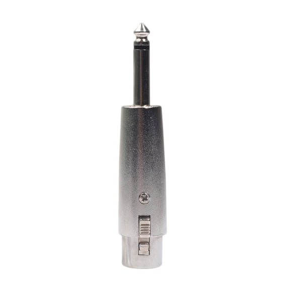 Pavo 6.35mm Mono Male To XLR Female Adapter Audio Converter for Microphone Camcorder Video Camera Silver