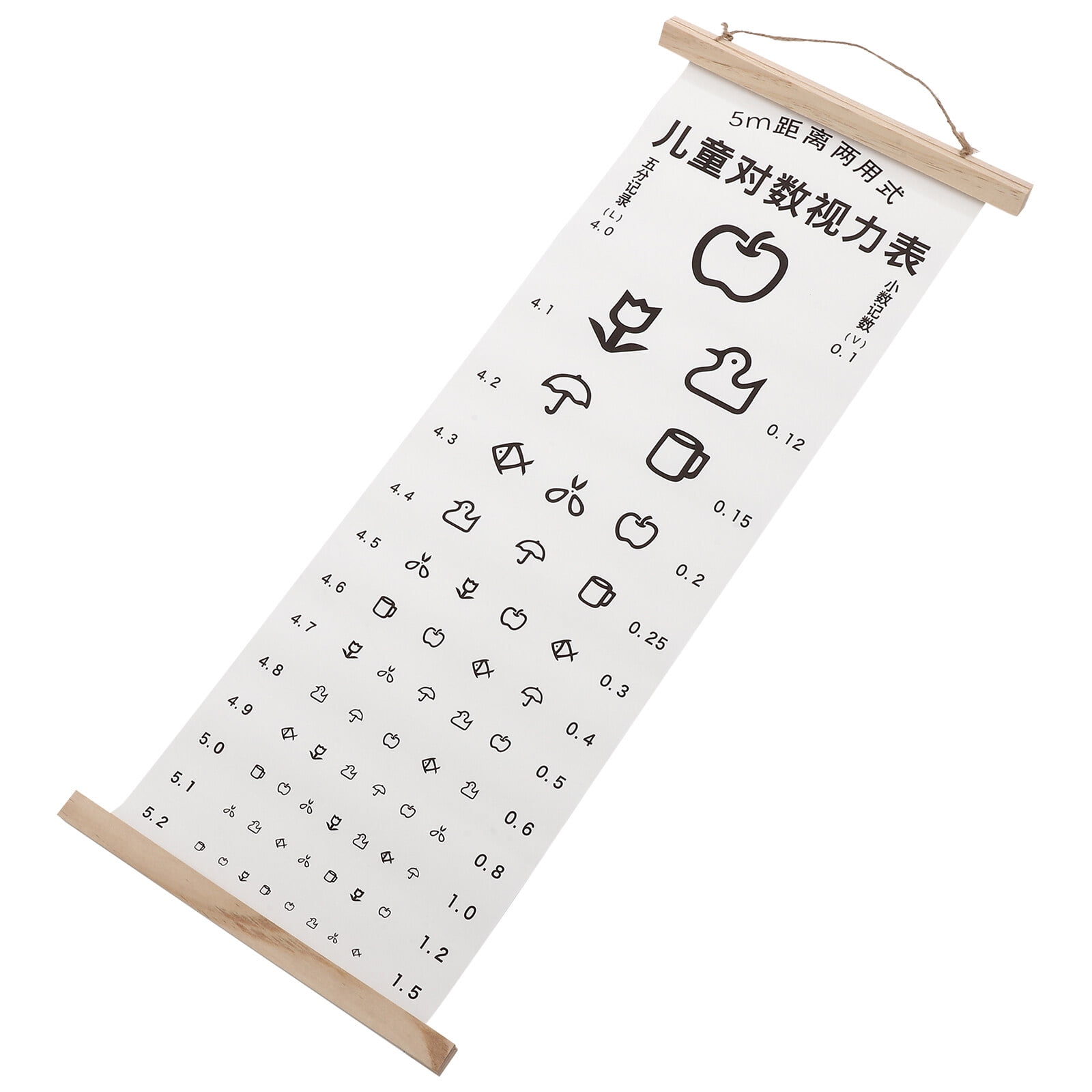 Pavo Professional Visual Testing Chart Standard Visual Eye Test Chart for Kids Classroom Supply ...