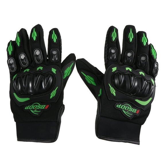 Pavodes 1 Pair Motorcycle Gloves Anti-Skid Riding Gloves Absorption Gloves (Green)