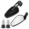 thumbnail image 1 of Pavodes 1 Pair Motorcycle Handlebar Reversing Mirror All Aluminum Rearview Mirror Reflector Modification Accessories (Black), 1 of 7